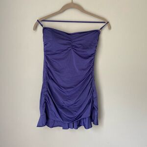 Allen B Navy blue one piece skirted bathing suit